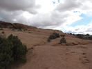 Climbing a long slickrock ascent