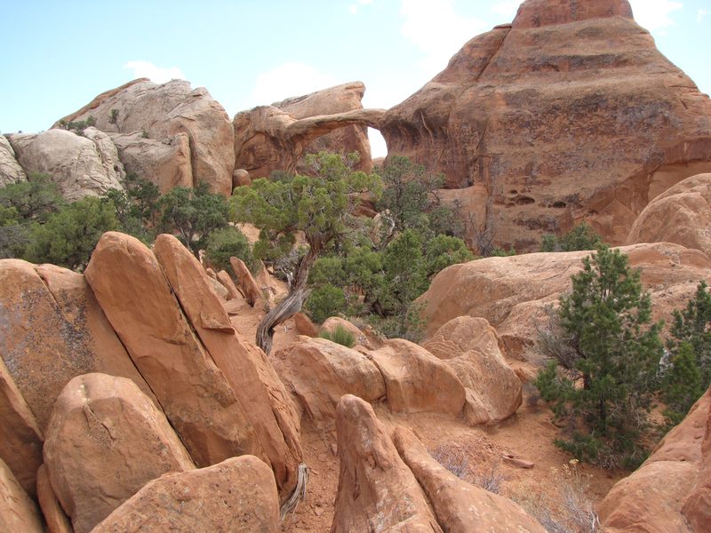Approaching the arch