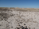 Rock art in a sand pan