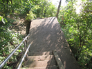 Landing - turn around and follow the dirt trail