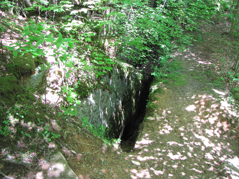 Split in the ground