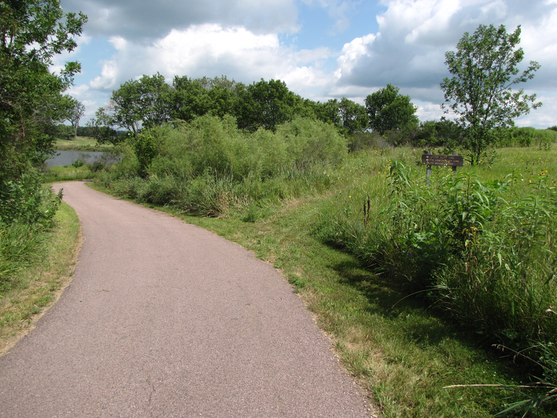 Branch - go left and stay on the paved trail