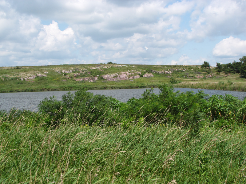 View across the lake