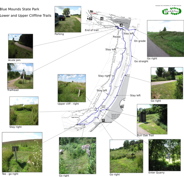 Trail map - Lower and Upper Cliffline Trails