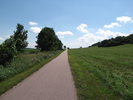 Uphill on the paved path