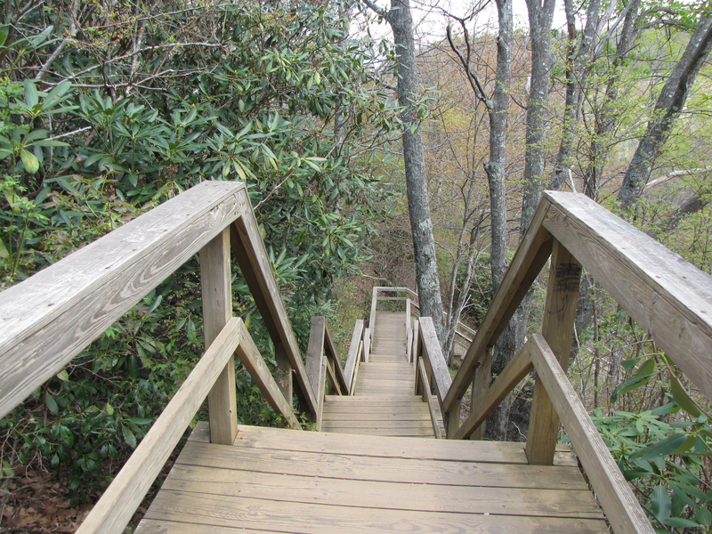 Heading down the stairs