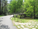 Go right across bridge