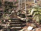 Stairs past the bridge
