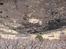 Looking into the crater
