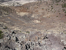 Crater and parking lot