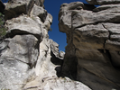 Blue sky through the stone