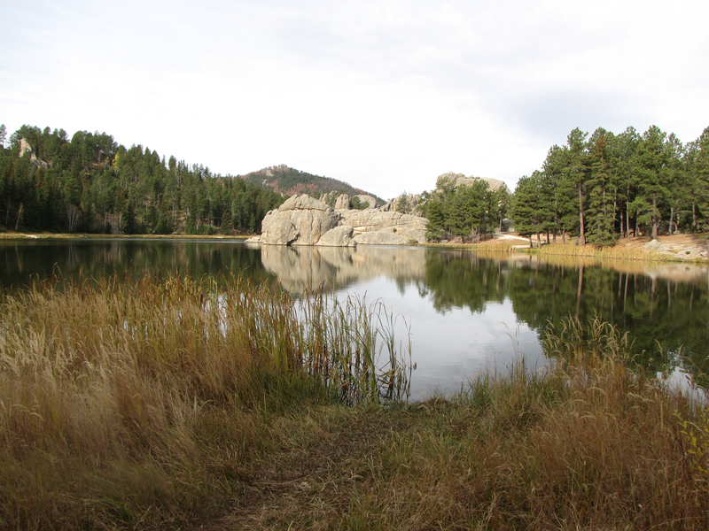 Sylvan Lake on a calm gray morning