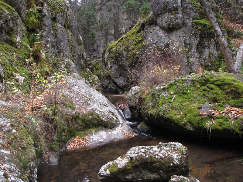 Entering a narrow canyon