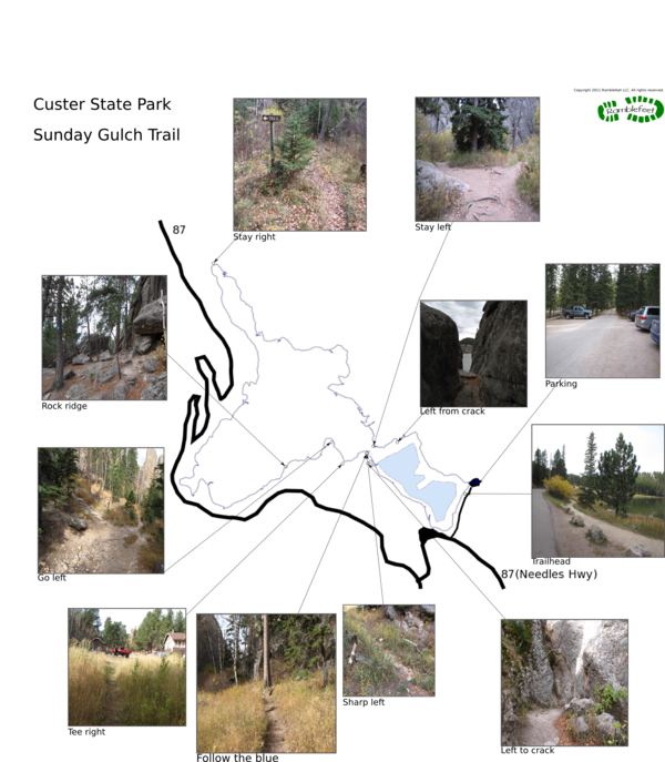 Trail map - Sunday Gulch Trail