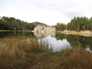 Sylvan Lake on a calm gray morning