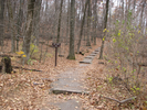 Paved trail heading up the east bluff