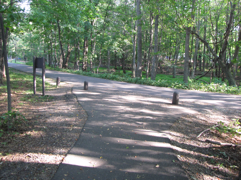 Go left and follow the campground road