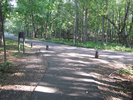 Go left and follow the campground road