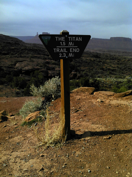 Mileage sign