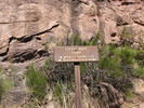 Little Hole trail sign at the tee