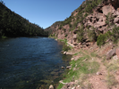 Long view of the trail and river