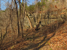 Trail below a cliff