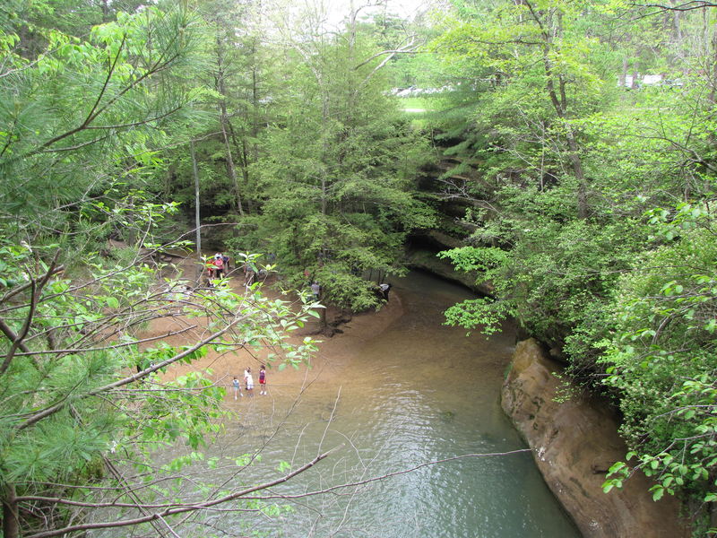 Looking down into the gorge