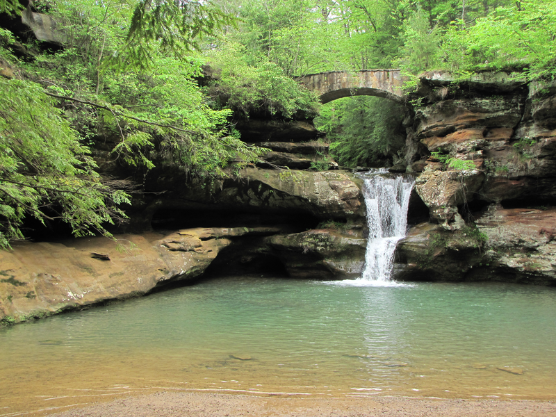 Waterfall at Old Man's cave end of the gorge