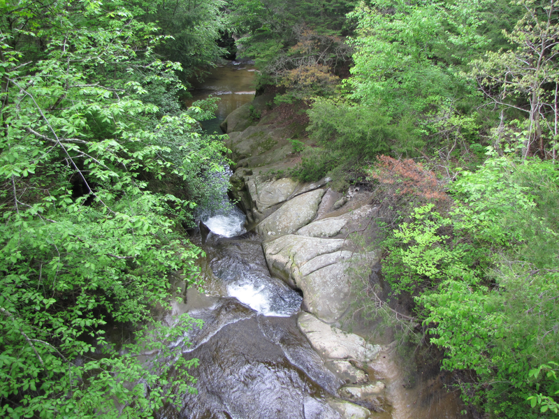 Potholes from the bridge