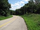 Go 80 feet downhill on the road to the trail on the left