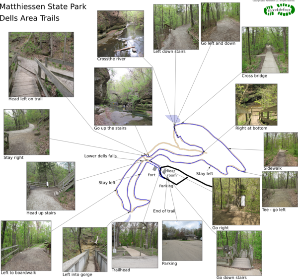 Trail map - Dells Area Trails