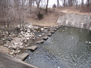 Cement block stepping stones