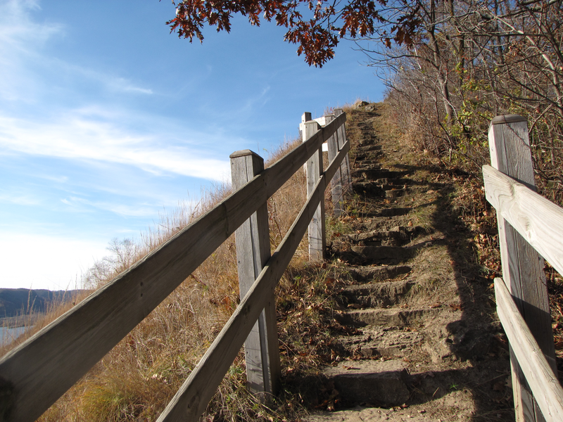 Steep stairway