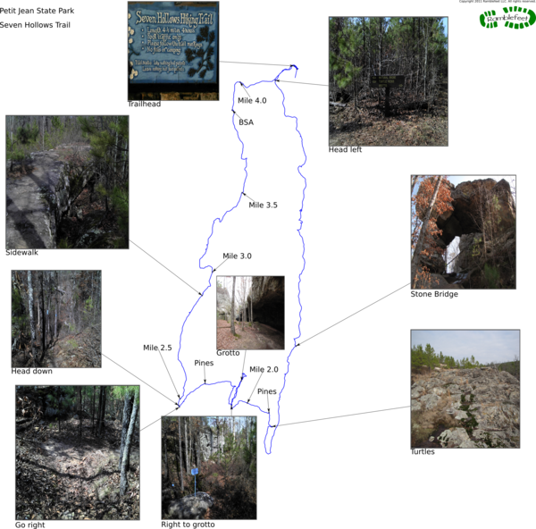 Trail map - Seven Hollows Trail