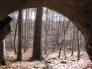 Looking out of a little cave
