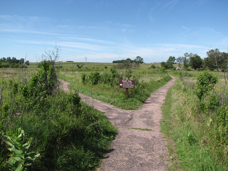 Branch - take a left and follow the quarry trail