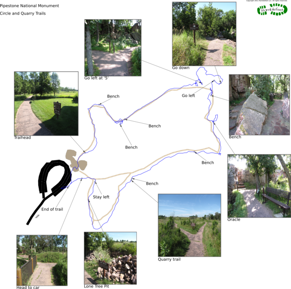 Trail map - Circle and Quarry Trails