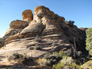 Sculpted bluff along the trail