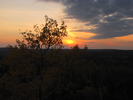 Fall colors at sunset