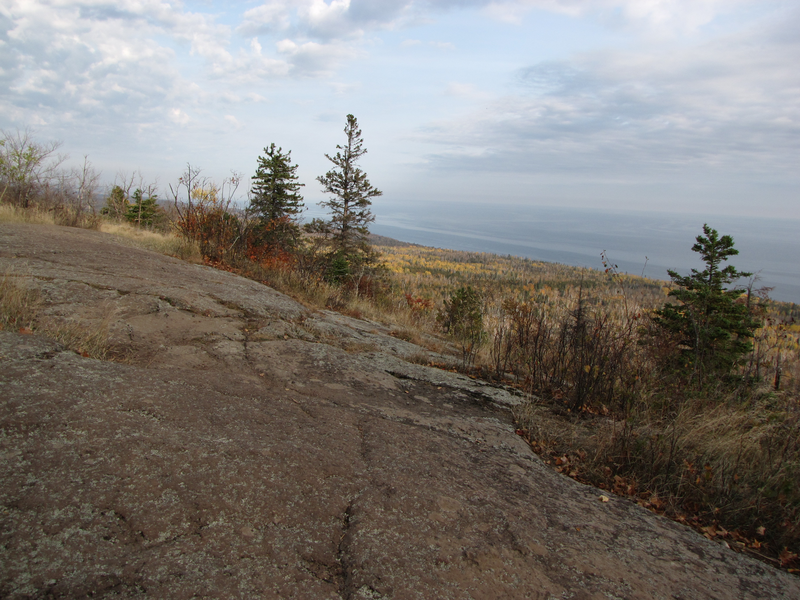 Cliffs edge far from the lake