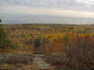 Cliffs edge far from the lake