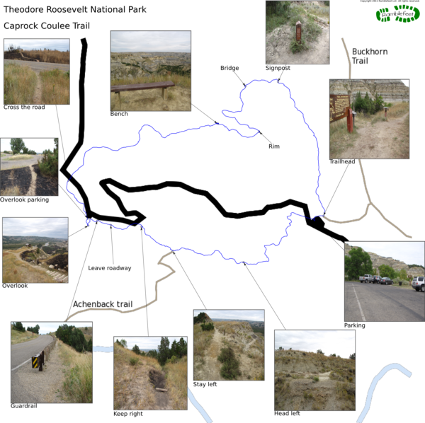 Trail map - Caprock Coulee Trail