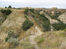 Trail between canyons