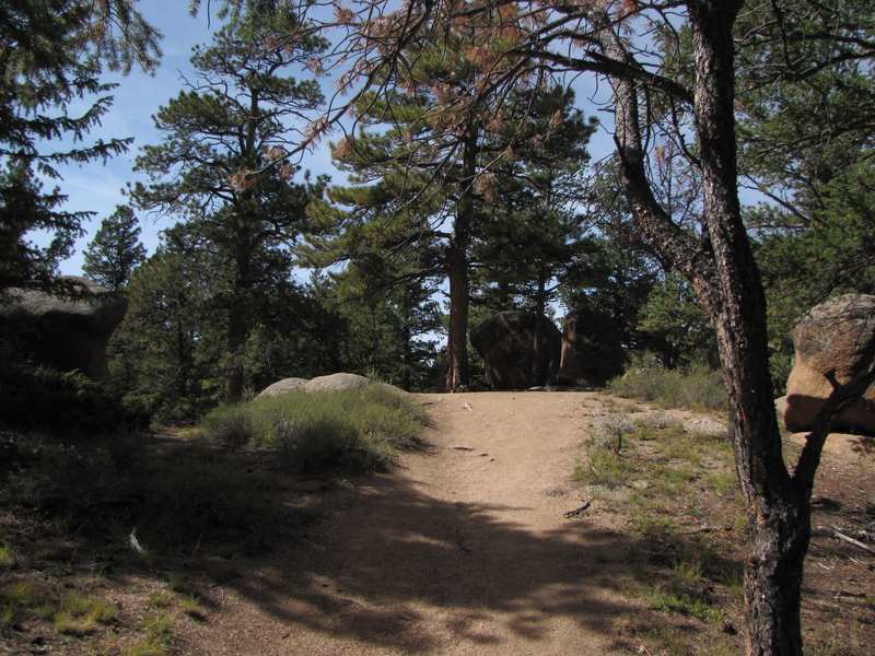 Winding through boulder fields