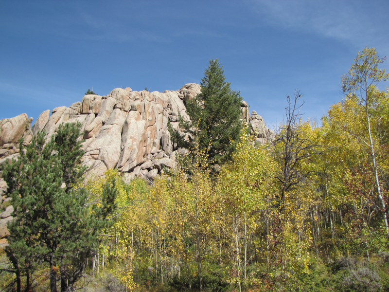 Stone over aspen