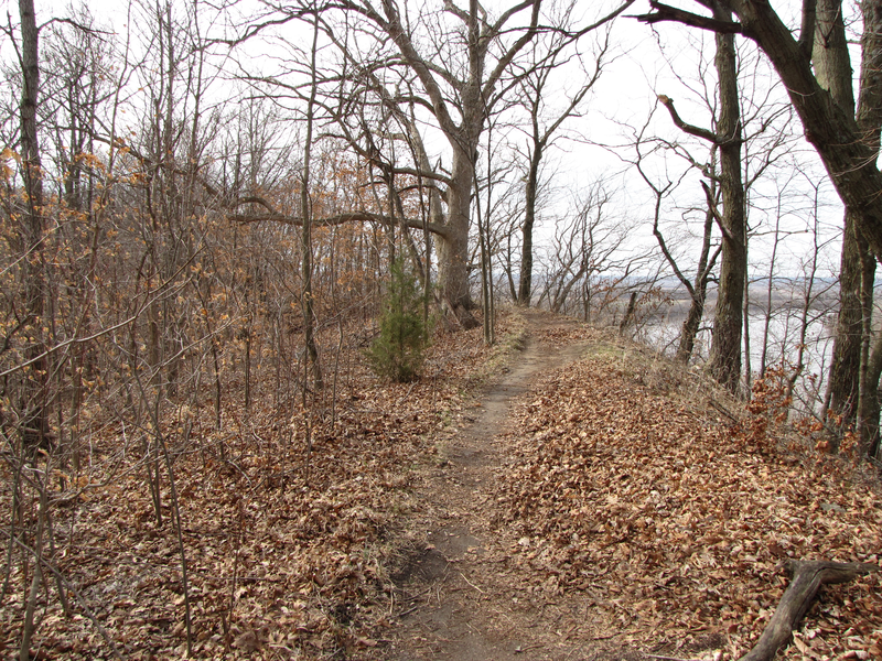 Ridge trail overlooking the Missouri