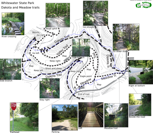 Trail map - Dakota and Meadow trails